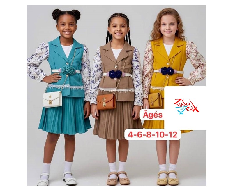 Ensemble haut + jupe pour petite fille