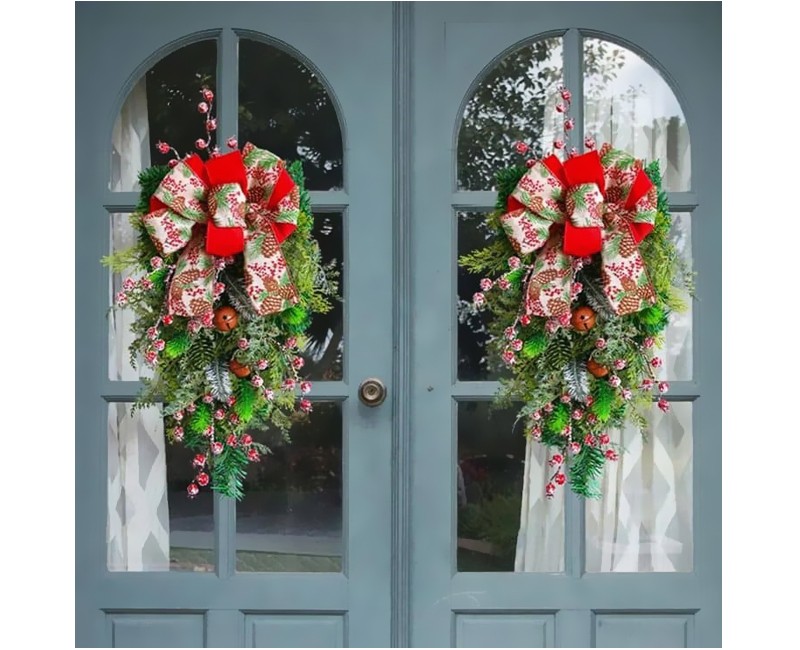 Décoration de porte de Noël