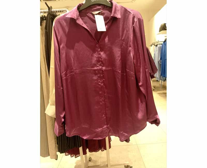 Chemise oversize en satin